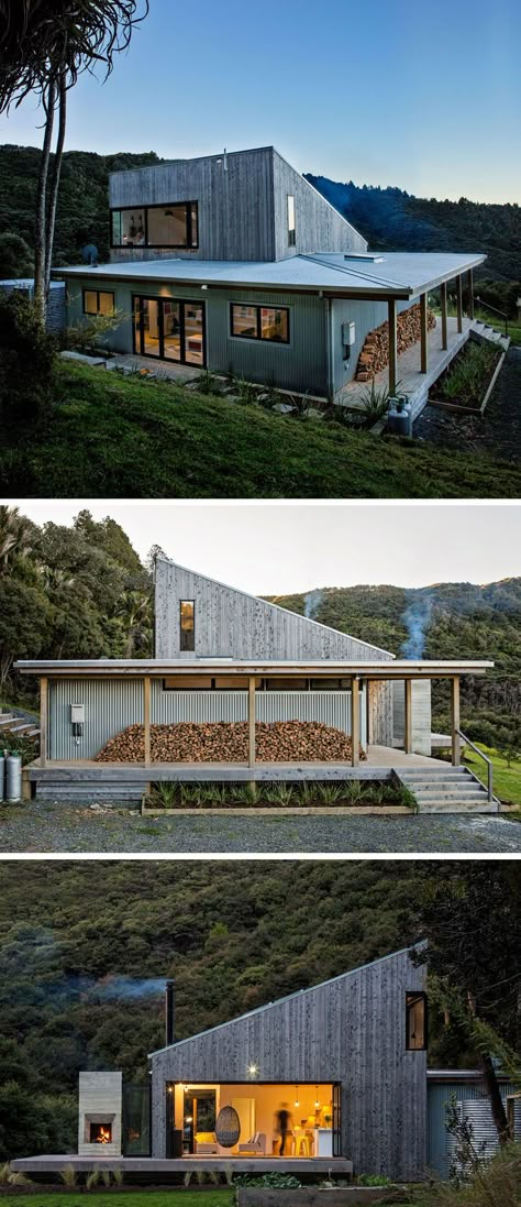 Rural Modern House in Puhoi | by LTD Architectural Design Studio Woods House, Architectural Design Studio, Rural House, House Modern, Wood Siding, Modern Cabin, House Designs, Barn House, House In The Woods