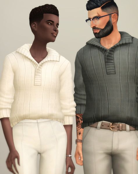 Basic Sweater VI / 1 (Roll-up) | Rusty's on Patreon Sims 4 Male Clothes, Male Sweaters, Money Clothes, Sims Packs, Dressy Sweaters, Sims 4 Mm Cc, Basic Sweater, Sims 4 Mm, Sims 4 Collections