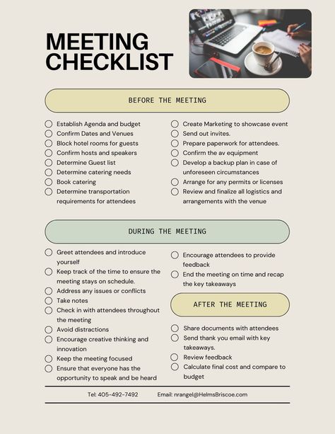 Meeting Checklist Template, Effective Meeting Agendas, Corporate Event Checklist, Check In Meeting, Agenda For Meeting, Corporate Event Planning Checklist, Corporate Meeting Ideas, Planning A Conference, Meeting Agenda Examples