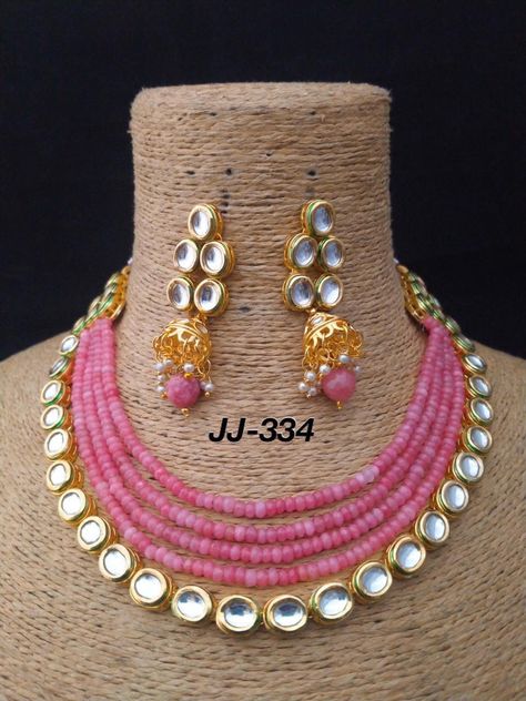 Handmade Kundan Jewellery, Diy Earrings Materials, Neck Pieces Jewelry, Kundan Jewellery Set, Choker Necklace Designs, Kundan Necklace Set, Kundan Jewelry, Art Jewelry Design, Fancy Jewellery Designs