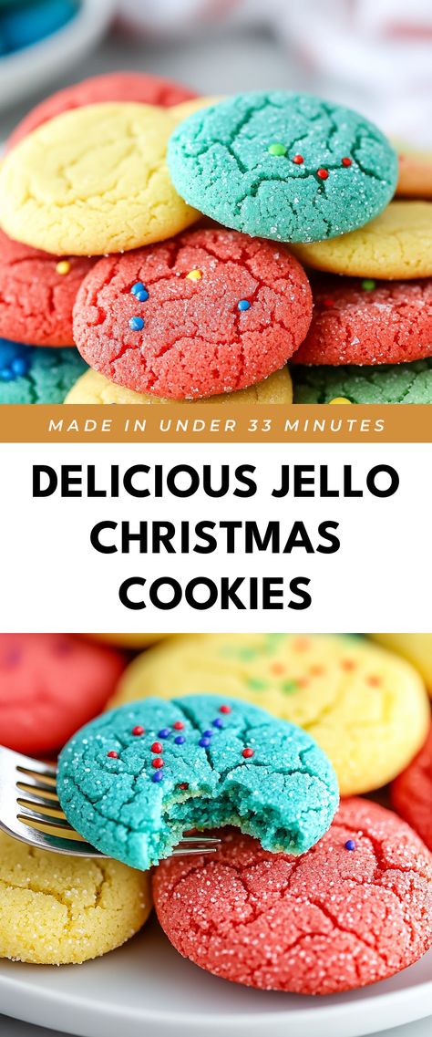 Image for Delicious Jello Christmas Cookies Cake Mix Jello Cookies, Jello Cookies Christmas, Jello Cookies Recipe, Disney Dessert Recipes, Jello Cookies, Treats To Share, Disney Desserts, Jello Cake, Best Christmas Recipes