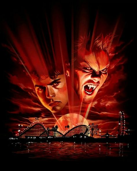 Fright Rags limited edition T-shirt of "The Lost Boys". Credit belongs to the artist... Lost Boys Tattoo, Fright Rags, Lost Boys Movie, Horror Shirts, The Lost Boys 1987, The Lost Boys, Vampire Movies, Horror Movie Icons, Horror Artwork