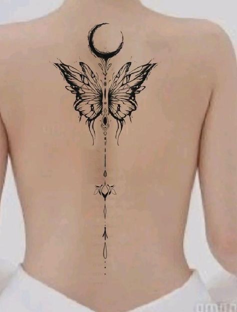 Maching Tattoos, Backpiece Tattoo, Phoenix Tattoos, Muster Tattoos, Spine Tattoos For Women, Butterfly Tattoos, Video Tiktok, Tattoo Style Drawings, Unique Tattoo Designs