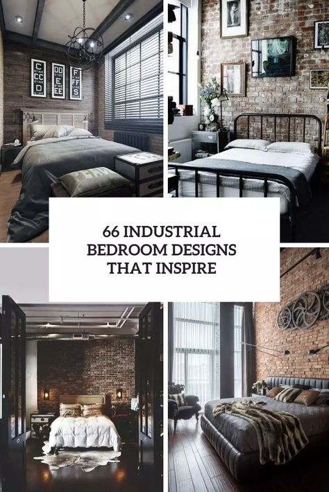 industrial bedroom designs that inspire cover Industrial Bedroom Design For Men, Industrial Boho Bedding, Men’s Industrial Bedroom, Industrial Style Room Bedrooms, Industrial Accent Wall Bedroom, Scandinavian Industrial Bedroom, Industrial Attic Bedroom, Warehouse Bedroom Ideas, Diy Industrial Farmhouse Decor