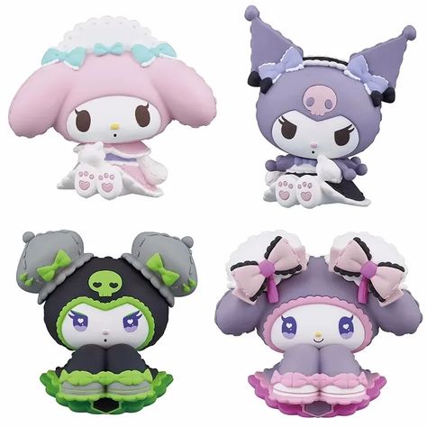 Kawaii  Sanrio Figures My Melody Kuromi Action Figures Dolly Mix Gashapon Sanrio Gifts Lolita Sanrio Gifts, Sanrio Figures, Eye Bleach, Hello Kitty Crafts, Kawaii Sanrio, My Melody Kuromi, Hello Kitty Items, Kawaii Aesthetic, Anime Dolls