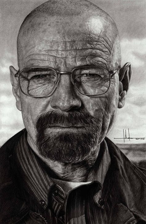 Hyperrealistic Drawing, Realistic Sketch, Realistic Pencil Drawings, Bryan Cranston, Bad Art, Oc Drawings, Charcoal Art, Meaningful Art, Celebrity Drawings