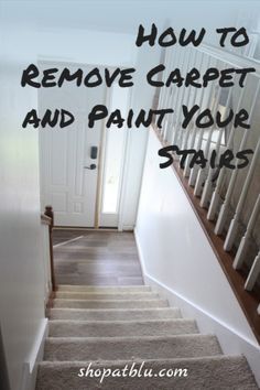 Trap Makeover, Removing Carpet From Stairs, Staircase Renovation, Diy Staircase Makeover, Stairs Makeover Ideas, Wood Stair Treads, Stairs Renovation, Stair Makeover, Removing Carpet