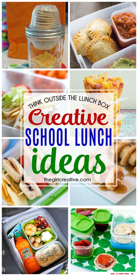 Think outside the lunch box with these creative school lunch ideas. Plenty of options besides peanut butter and jelly and turkey sandwiches. Creative School Lunches, Kindergarten Lunch, The Girl Who Ate Everything, Healthy Afternoon Snacks, School Lunch Ideas, Cold Lunches, Healthy School, Making Lunch, After School Snacks