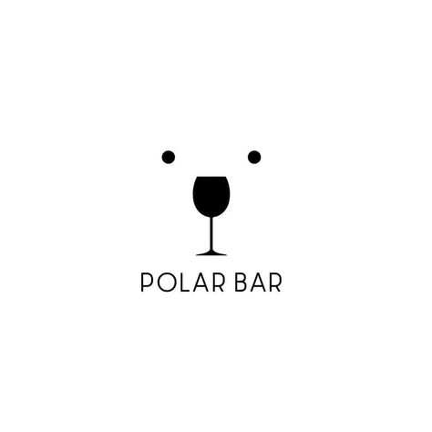 logo on Instagram: “Logo for Polar Beer. . Are you able to visualize the 🐻 bear. . You can see the Concept having the wine glass with two dots above. The…” Pub Logo, Negative Space Logos, Wine Logo, Inspiration Logo Design, Clever Logo, Beautiful Logos Design, Bar Logo, Logo Food, Logo Illustration