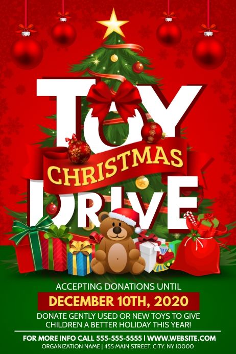 Christmas Donation Poster, Christmas Flyers Ideas, Toy Drive Ideas, Christmas Toy Drive Flyer, Toy Drive Flyer, Donation Poster, Christmas Toy Drive, Fundraising Poster, Toy Donation