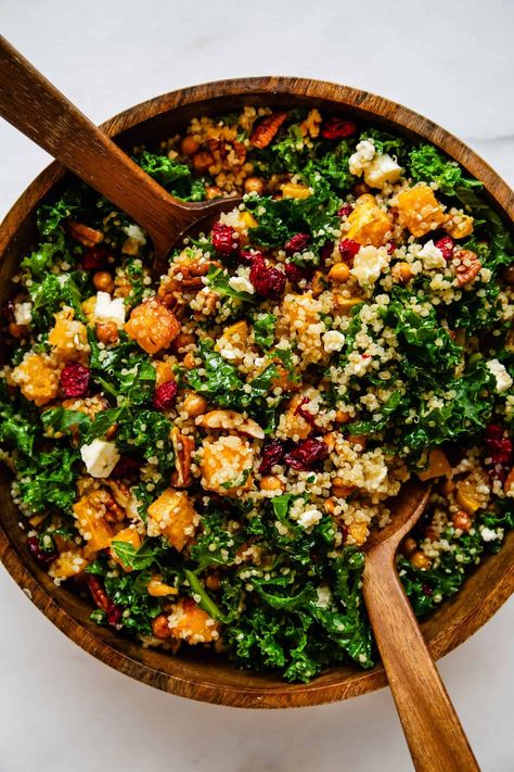 Butternut Squash Kale Salad Kale Quinoa Butternut Squash Salad, Butternut Squash Kale Recipes, Spinach Butternut Squash Salad, Butternut Squash Walnut Recipes, Chicken Kale Salad Recipes, Kale Couscous Salad, Butternut Squash Brussel Sprouts Recipes, Kale Orzo Salad, Kale And Butternut Squash Recipes