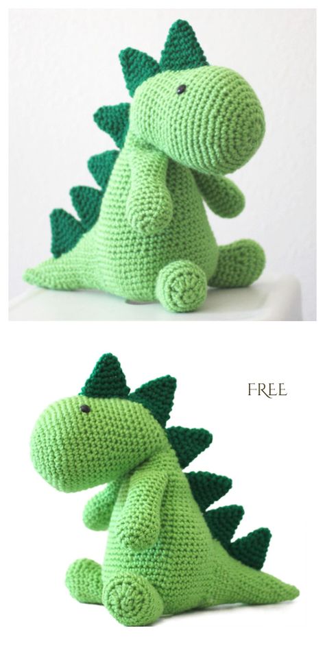 7 Crochet Spiky Dinosaur Amigurumi Free Patterns - DIY Magazine