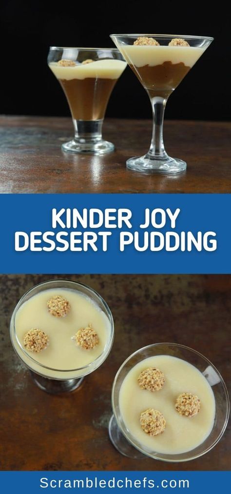 Recipes With Chocolate Pudding Mix In Them, Dessert With White Chocolate Pudding, Coolwhip Chocolate Candy, Kfc Chocolate Parfait Recipe, Kinder Joy Recipe, Creme Dessert, Homemade Pudding, Favorite Dessert Recipes, Pudding Desserts