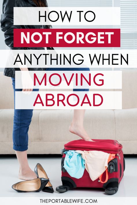 My packing list for moving abroad has everything you need to bring when moving to another country. Read my moving abroad packing tips to ensure you don't forget anything, whether you're studying abroad or going overseas for work! This moving abroad checklist includes everything from legal documents to sentimental items, with an easy-to-follow moving overseas packing list and suggestions for how to pack for an international move. #movingtips #movingabroad #expat #digitalnomad Packing List For Moving, Overseas Packing List, Moving To Another Country, Abroad Packing List, Moving Countries, Immigration Lawyer, International Move, Moving Abroad, Moving Overseas