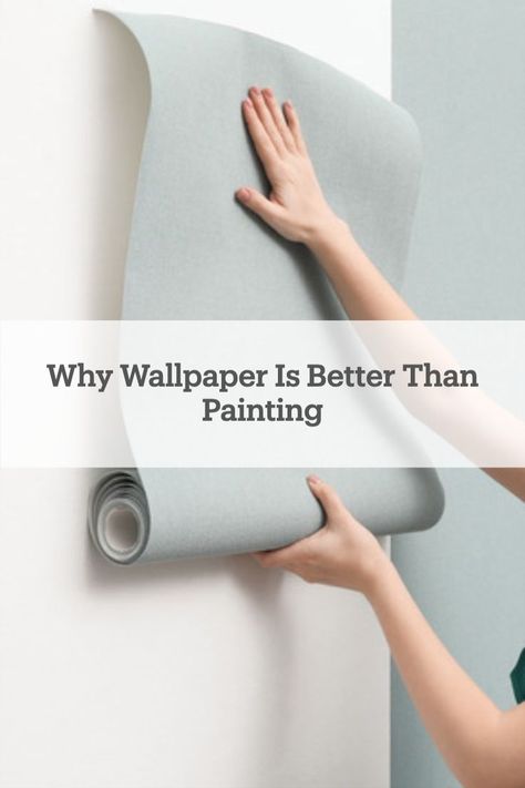 Are you trying to decide between wallpaper or paint? We found the real reason why you might want to choose #wallpaper! Paint And Wallpaper Combo, Wallpaper For Walls Interiors, Cheap Wall Covering, Wallpaper For Small Bathrooms, Rustic Brick Wall, Painting Over Wallpaper, Types Of Wallpaper, Expensive Wallpaper, Wallpaper Design For Bedroom