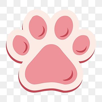 Dog Paw Cartoon, Cat Paw Art, Paw Cartoon, Paw Art, Pink Paw Print, Paw Logo, Chat Kawaii, Easy Love Drawings, Pink Paws