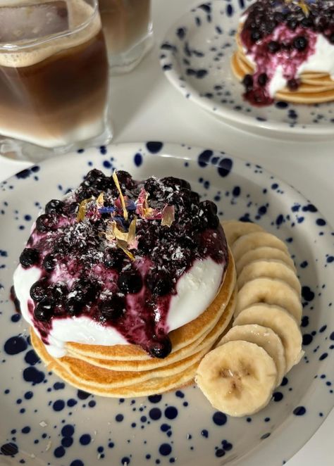 Pancakes Aesthetic, Recipe Aesthetic, Breakfast Aesthetic, Winter Arc, Blueberry Compote, Breakfast Waffles, Cute Baking, Healthy Lifestyle Food, Yummy Comfort Food