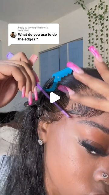 Wang Yanlu on Instagram: "beginner-friendly baby hair tutorial💕
🛒 𝗢𝗿𝗱𝗲𝗿 𝗮𝘁: 𝗵𝗼𝗼𝗺𝘆𝗵𝗮𝗶𝗿.𝗰𝗼𝗺
📞 𝗪𝗵�𝗮𝘁𝘀𝗔𝗽𝗽: +𝟴𝟲𝟭𝟯𝟯𝟲𝟭𝟰𝟴𝟮𝟱𝟳𝟳
.
.
.
#fyp #babyhairtutorial #edgestutorial #wiginstall #beginnerfriendly #amazonfinds" Heart Edges Hair, Ways To Do Your Edges, How To Make Edges, How To Do Baby Hair Edges, How To Do Edges On 4c Hair, Side Part Edges, How To Do Edges For Beginners, How To Do Edges, How To Lay Edges