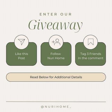 Just few easy steps to win our giveaway: 1️⃣ Like this post 2️⃣ Follow our instagram page @nurihome_ 3️⃣ Tag 3 friends or more in the comment 5 lucky winners will be chosen to receive MISTERIOUS GIFT 🤩 Giveaway ends on 28th May 2024. Winners will be announced on 29th May 2024. Good luck to everyone participating🫶🏻 #nurihomegiveaway #maygiveaway #giveaway #kotakinabalugiveaway #sabahgiveaway Giveaway Social Media Post, Giveaway Design, Jeremiah 2911, Podcast Room, Giveaway Graphic, Giveaway Winner, 3 Friends, May 2024, Instagram Page