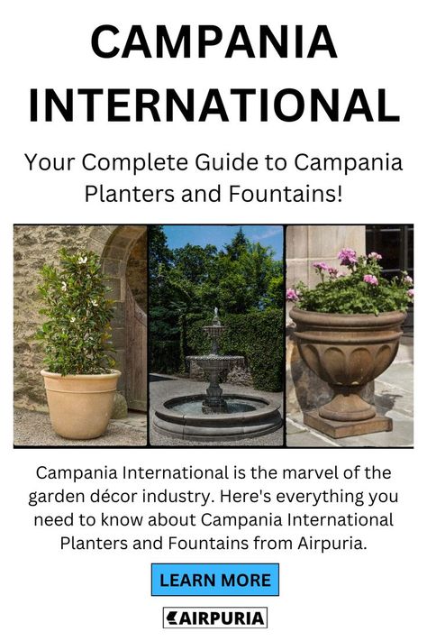 Campania International planters and fountains. Campania International, Indoor Gardens, Garden Decor, Click Here, To Learn, Home And Garden, Marvel, Outdoor Decor, Free Shipping