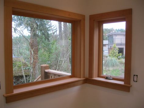 Wood Window Trim, Window Trim Ideas, White Baseboards, Baseboard Styles, Interior Window Trim, Wood Window Frame, Trim Ideas, Wooden Trim, Window Casing