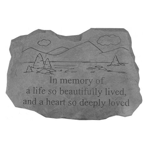 Kay Berry In Memory Memorial Garden Stone - 95931 Stepping Stone Walkways, Memorial Plaques, Landscape Pavers, Memorial Garden Stones, Rome Antique, Garden Stepping Stones, Garden Decor Items, Contemporary Garden, Memorial Stones