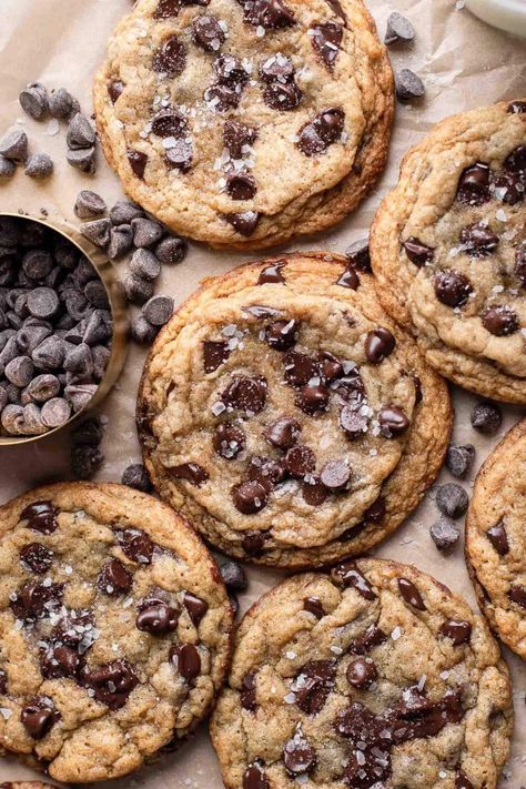 The BEST Chocolate Chip Cookies - Eats Delightful Chocolate Chip Cookies Recipe Homemade, Modern Desserts, Quick Chocolate Chip Cookies, Homemade Chocolate Chip Cookies Recipe, Recipe For Chocolate Chip Cookies, The Best Chocolate Chip Cookies, Make Chocolate Chip Cookies, Best Chocolate Chip Cookies, Homemade Chocolate Chip Cookies