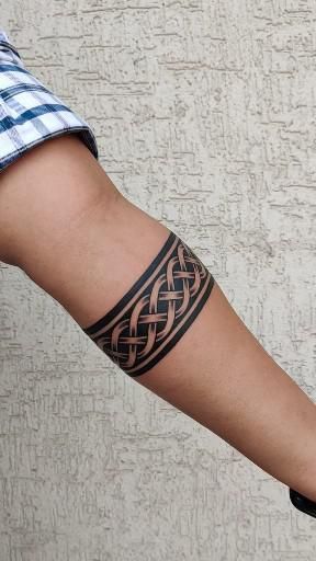 Tatoos Men Bands, Man Band Tattoo, Celtic Arm Band Tattoos For Men, Celtic Bicep Tattoo Men, Arm Band Tattoo For Women Unique, Best Band Tattoos For Men, Celtic Band Tattoo For Men, Nordic Band Tattoo, Wrist Band Tattoo Men Design