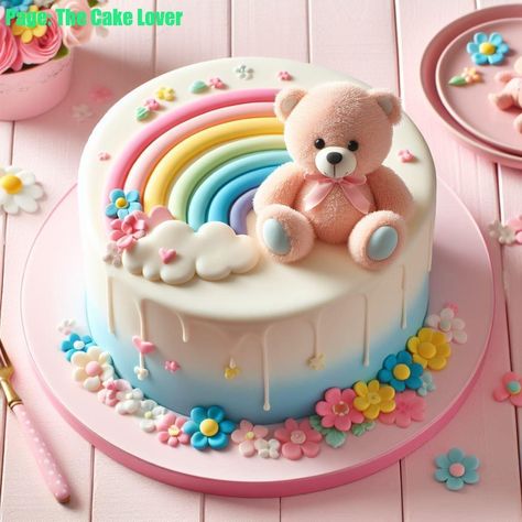 Toddler Cakes Girl, Baby Girl Birthday Cake Ideas, Kids Bday Cake, Toddler Birthday Cakes, Cake Designs For Kids, 25th Birthday Cakes, Ocean Cakes, Birthday Cake Decorating Ideas, Baby First Birthday Cake