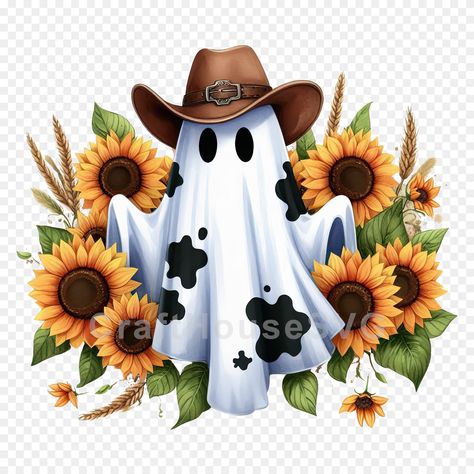 Haunted Carnival, Cow Prints, Cow Craft, Cow Sublimation, Shirt Patterns, Halloween Pics, Cowboy Ghost, Fall Canvas Painting, Fav Products