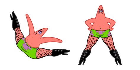 Patrick Star put on fishnet tights, black boots with heels and began to move excellent to the dance music. The SpongeBob cursor with Patrick in Heels! #cartoon, #fanart, #SpongeBobCursors, #Pink, #Patrick, #PatrickStar, #Dancing, #Heels Patrick Star Heels, Black Boot Costume Ideas, Patrick Fishnets, Patrick Star Tattoo Design, Patrick With Fishnets, Patrick Star Fishnet, Patrick Star Boots, Patrick Star In Heels, Patrick In Heels