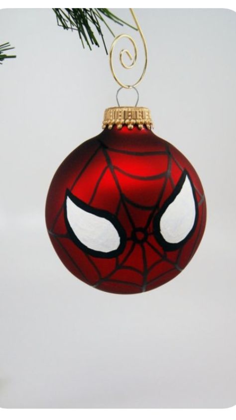 Superhero Ornaments, Spiderman Christmas, Juleverksted For Barn, Harry Potter Christmas Decorations, Geek Christmas, Clear Christmas Ornaments, Spiderman Mask, Disney Christmas Decorations, Chirstmas Decor