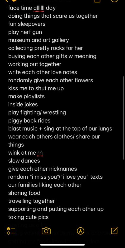 Things I Wanna Experience, Romantic Things