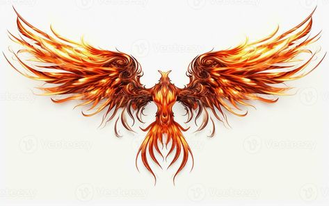 Phoenix Wings Tattoo, Alas Tattoo, Phoenix Wings, Birds Wings, Phoenix Artwork, Phoenix Images, Logo Fleur, Thai Tattoo, Magic Symbols