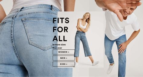 Jeans Banner Design, Denim Graphic Design, Jeans Graphic Design, Denim Typography, Denim Banner, Fashion Banners, Fashion Editorial Layout, Website Banner Design, Banner Design Layout