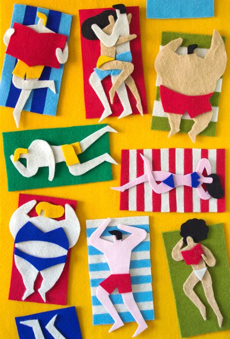 Inspirationnal on Behance Christmast Gift, Illustration Beach, Fuzzy Felt, Single Line Drawing, Fabric Toys, Classic Kids, Christmas Scene, Christmas Gift Guide, Felt Art