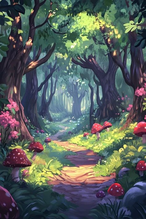 "Wander through the world’s most beautiful and enchanting forests! 🌲✨ Perfect for your next outdoor adventure. #ForestWonders #NatureExploration #EnchantingLandscapes" Fairy Reference, Log Bridge, Magical Paintings, Rocko's Modern Life, Earth Illustration, Fairy Drawings, Fairytale Art, Magic Art, Fairy Land