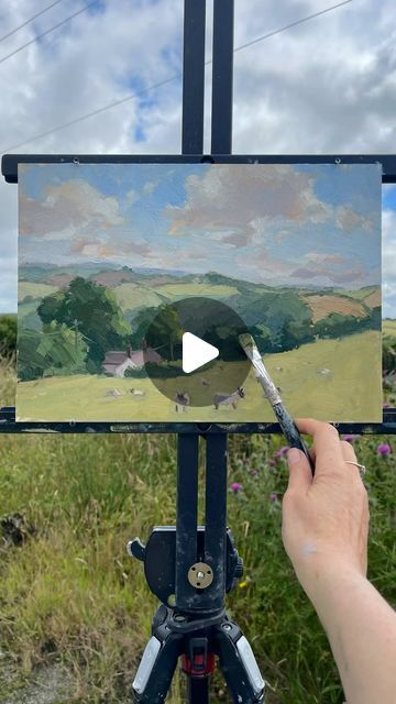 Clare Bowen Art - Plein Air on Instagram: "Landscape & sheep demo! Step by step guide with colour mixes & brush work. Thank you for the suggestions on new subjects for these demo reels, I will be making more soon! Have a lovely weekend 💚
10x14” oil on board
*
*
#roselandpeninsula #paintingvideo #artvideos #pleinairpainting #pleinair #oilpainting #allaprima #cornwall #landscapepainting #arttutorial #paintingdemo #clarebowenartistlandscape" Clare Bowen, Plein Air Landscape, Instagram Landscape, Painting Pictures, Painting Demo, Have A Lovely Weekend, Leather Crafts, Painted Boxes, Painting Videos