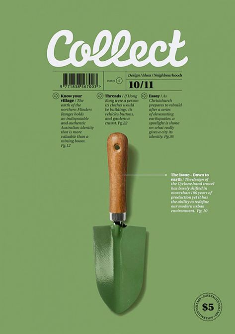 Cover of Collect, an Australian magazine #poster #typography #design Graphic Design Magazine, Posters Inspiration, Buch Design, Graphisches Design, Desain Editorial, Magazine Cover Design, Design Brochure, Design Editorial, Publication Design