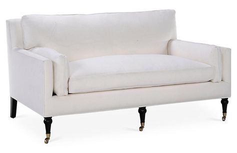 ?? lbl.alttext.altThumbnailImage ?? Settee Bedroom, Parisian Chic Decor, White Settee, White Linen Sofa, Linen Couch, White Couches, Apartment Makeover, Linen Furniture, Stylish Apartment