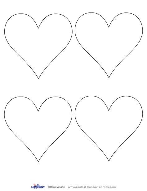 Printable Valentine Day Hearts Valentine Heart Pictures, Valentines Animals, Hearts Printable, Printable Heart Template, Classroom Incentives, Valentine Printables, Valentine Picture, Heart Coloring Pages, Kartu Valentine