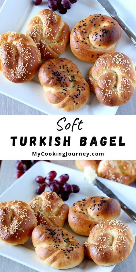 35 minutes · Serves 12 · This is a wonderful recipe to bake the softest Turkish Bagel also known as Acma. Acma is close to the American bagel in shape, but texture wise it is very soft and can be classified as a roll. Turkish Bagel Recipe, Turkish Bagel, Bagel Bites Recipe, Eastern Recipe, Recipes With Yeast, Fantastic Recipes, Bagel Bites, Breakfast Recipes Sweet, Recipes Bread