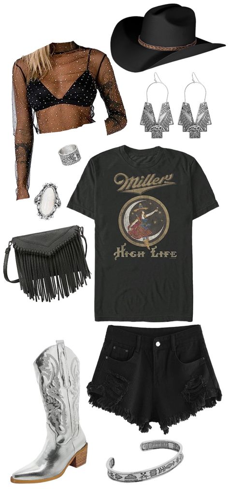 Country Concert Outfit Long Shirt, July Country Concert Outfit, Papa Roach Concert Outfit, Country Rock Concert Outfit Plus Size, Folk Country Concert Outfit, Kolby Cooper Concert Outfit, Jessie Murph Concert Outfits, Country Outfits For Party, Inside Country Concert Outfit