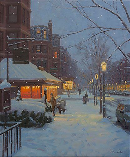 Winter Landscape Painting, Winter City, Storybook Art, Winter Painting, Winter Scenery, City Landscape, Winter Art, Famous Art, Winter Landscape