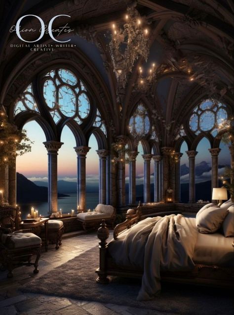 Feyre Room Night Court, Feyre's Room Night Court, Feyre's Bedroom, Feyre Bedroom Night Court, Night Court Bedroom Aesthetic, Night Court Bedroom, Night Court House, Hewn City, Night Court Aesthetic