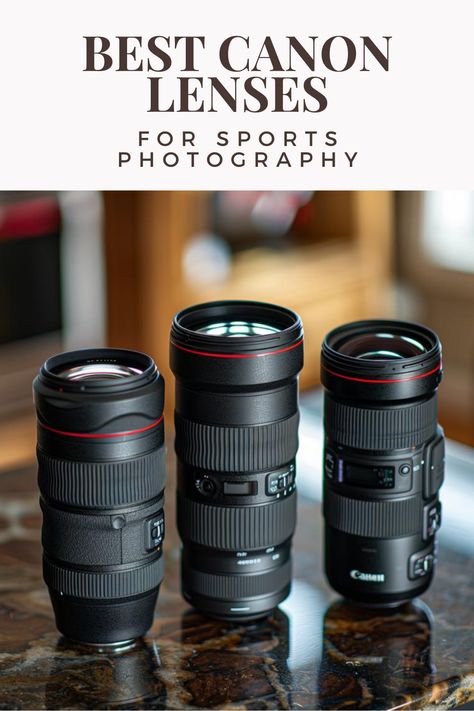 Best lenses for sports photography from Canon Best Cameras For Sports Photography, Best Camera For Sports Photography, Sports Photography Settings, Canon Camera Settings, Outdoor Sports Photography, Photography 101 Canon, Best Canon Lenses, Beginner Photography Camera, Best Canon Camera