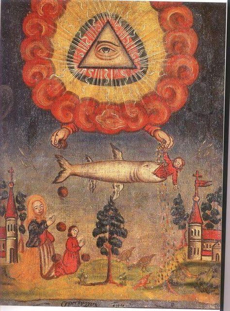 Arte Occulta, Jonah And The Whale, Alchemy Art, Consciousness Art, Esoteric Art, Psy Art, Art Sacre, Occult Art, Seeing Eye