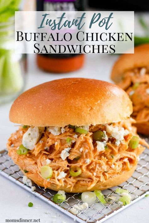 Instant Pot Buffalo Chicken, Spicy Chicken Tacos, Shredded Buffalo Chicken, Quick Chicken Dinner, Frozen Chicken Recipes, Buffalo Chicken Wraps, Buffalo Chicken Recipes, Buffalo Chicken Sandwiches, Chicken Sandwich Recipes