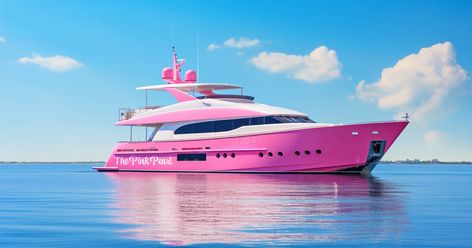 Barbie Inspired Pink Yacht Looks Straight Out of the Movie Pink Yacht, San Francisco Tourist Attractions, Fantasy Ship, King Size Canopy Bed, Life Size Barbie, Barbie Quotes, Myth Busters, Barbie Inspired, Dead And Company