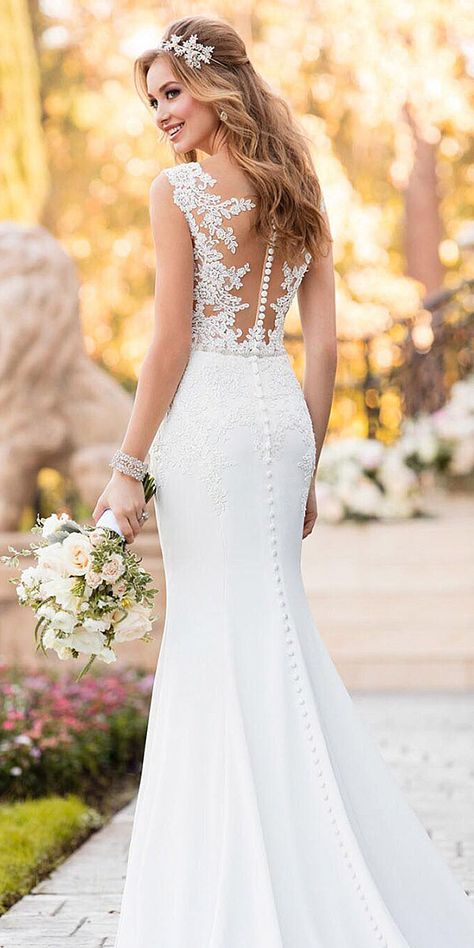 21 Lovely Lace Back Wedding Dresses ❤ lace back wedding dresses mermaid with buttons illusion stella york ❤ Full gallery: https://weddingdressesguide.com/lace-back-wedding-dresses/ #bridal #bridalgown #laceweddingdresses Coral Dress Wedding, Straight Wedding Dresses, Lace Back Wedding Dress, Stella York Wedding Dress, Wedding Dress Guide, Stella York, Back Wedding Dress, White Wedding Dress, Dress Guide